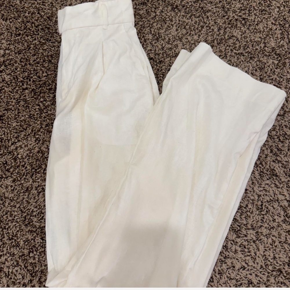 Banana Republic Cream Linen Trousers